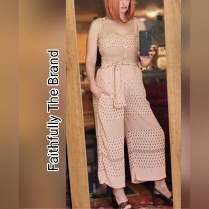 Faithfull The Brand Peach Jumpsuit EUC
